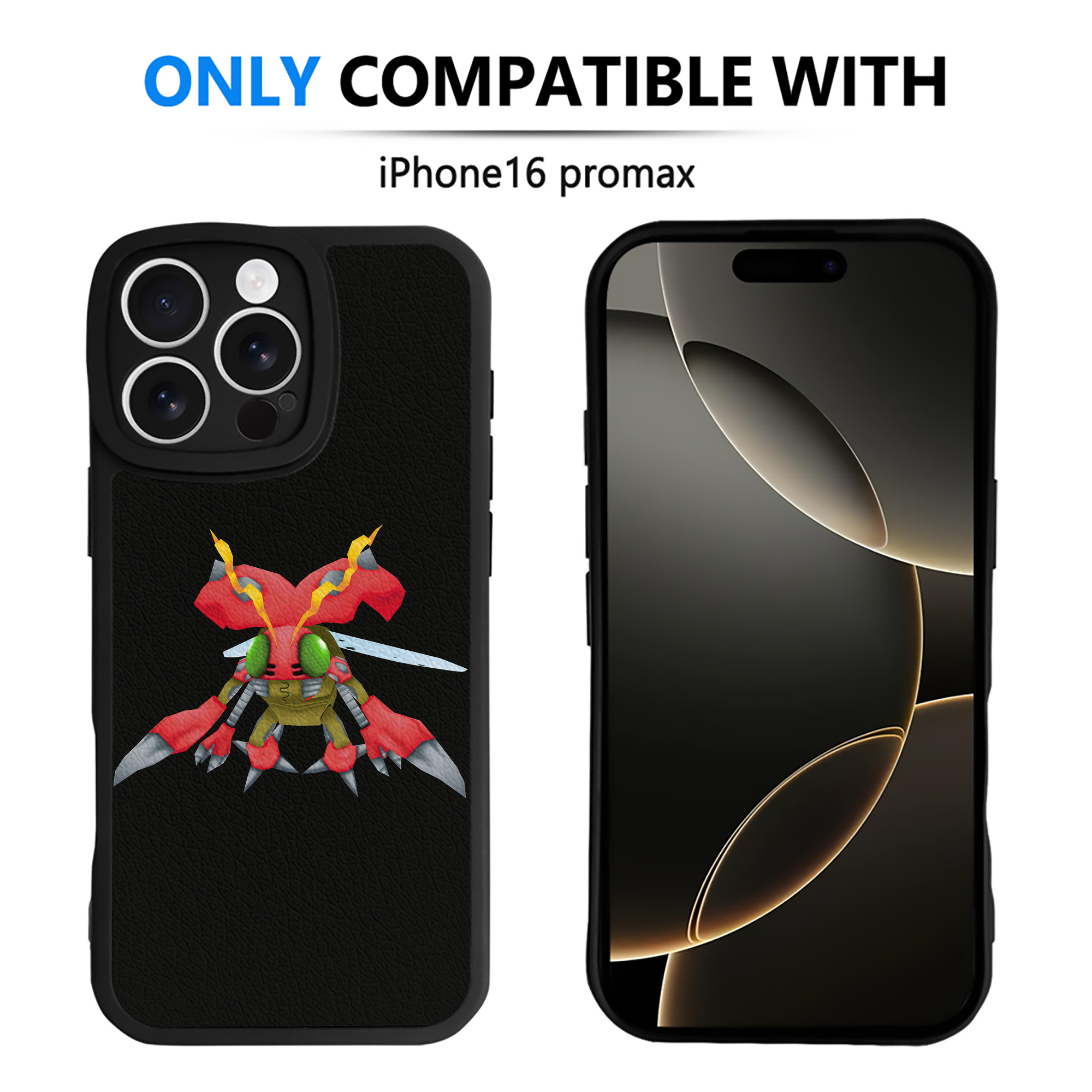 （画像用） Digimon デジタルモンスター/デジモン 【iPhone 16シリーズ対応】シリコンスマホケース（レザー調） 材質：シリコン